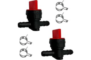 LITETOUR 1/4 Zoll Inline Benzinhahn für kleine Motoren Benzinverschlussventil für Gartengeräte Schneefräsen Kraftstoffabschaltung für Motorsägen Rasentraktoren