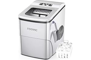 FZF Ice Maker Machine for Home, Self-Cleaning Function Ice Cube Maker Machine Counter Top, 6 Minutes Ice Making, 24H/33lb, Designed with Low Noise Operation for Home