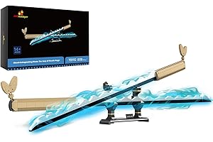 JMBricklayer Anime Katana Bausteine, Demon und Slayer Schwert Bausatz, Cosplay Spielzeug Klemmbausteine, Modell Geschenk für Erwachsene und Jungen ab 6-16 mit Scheide Halterung