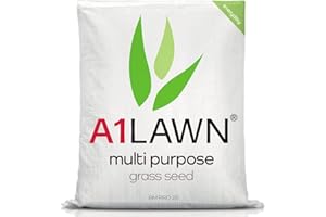 A1LAWN A1 Lawn Multi Purpose Grass Seed, 5kg (140m2) – Fast Growing UK Quality, Pet & Child Friendly – Patch Repair, Over Seeding, New Lawns & Thickening – DEFRA Approved Lawn Seed (AMPRO26)