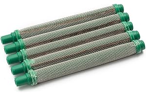 GLOBALHUT 5 filtros de herramientas de pulverización sin aire de 30 mallas, inserto de acero inoxidable, elementos de filtro de pulverización sin aire para spray de pintura sin aire Wagner
