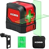 KOBB KBL91G 30 Meters Professional Horizontal and Vertical Automatic Alignment Green Cross Line Laser Distomat, Red/Black