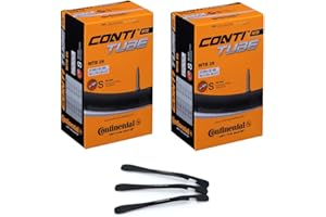 Continental - 2 tubi flessibili per mountain bike, 26", SV 42 mm, 47/62-559, con nastro riflettente MSZweirad
