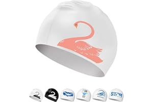 BELIKEFISH Swimming Hat - Silicone Swim Hat for Women Men Adults Teenagers with Long Hair/Short Hair