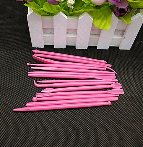 ilauke DIY 54tlg. Ausstecher Ausstechform Stempel Modellierwerkzeug Glätter Fondant Marzipan Tortendeko & Klein Marzipan-Messer Kuchen Cutter mit Dekorieren Schere - 9