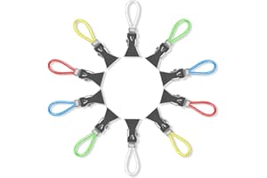 FuninCrea 10 Pezzi Clip per Asciugamani, Pinze per Asciugamano da Cucina in Metallo, Antiruggine Clips Strofinacci, Mollette da Appendere Multicolore Porta Asciugamani da Cucina