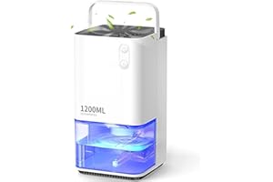 EasyAcc Luftentfeuchter,1200ml Elektrischer Entfeuchter,0.96kw/24H Energiesparend Klein Leise Tragbarer Raumentfeuchter mit Automatischer Abschaltung und Schlafmodus für Wohnung, Badezimmer, Keller