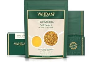 ‎VAHDAM VAHDAM, Kurkuma Ingwer Kräutertee Tisane (100g) 100% Natürliche Zutaten | Kurkuma Tee Und Ingwer Tee | Als Heiß- Oder Eistee Aufbrühen | Loser