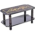 WOOD NIX Rectangle Coffee Table | Open Shelf for Living Room | 2-Tier Wooden Farmhouse Center Table with Storage | Tea Table for Living Room