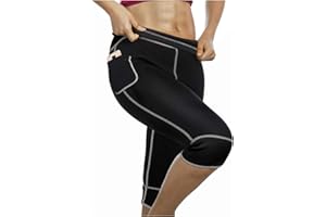 Bingrong Pantaloncini per Sudorazione Sauna Donna Hot Shaper Pantaloni in Neoprene Termico Pantaloni High Waist Sauna Pantaloncino Fitness Yoga Workout