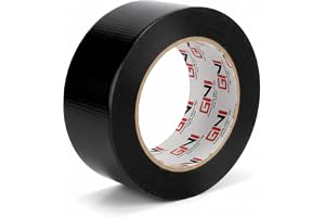 GINI Black Duct Tape 2 Inch x 25 Yards Heavy Duty Strong Adhesive Tape Packing Home Kitchen Office Indoor Outdoor Tape Roll (Pack of 1)