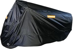 PMK Grupo - Housse Protection pour Moto imperméable 190T | Couverture Universelle résistant aux poussière Pluie Vent Soleil - Bâche avec Trou antivol | 245 cm Taille L