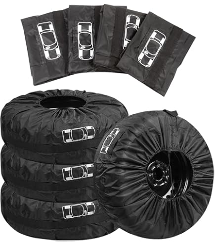 Produktbild von HEYNER Reifentaschen Set 16-22 Zoll SUV - 4er Set Reifenschutzhüllen Mit Fach