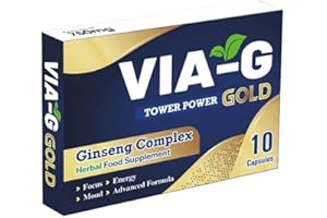VIA - G VIA-G Gold Stronger and Longer for Confident Performer - Ultra Strong Performance Enhancing Pills, Stamina Endurance Booster Gold Supplement Pills for Men - 10 Ginseng Capsules
