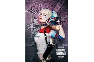 BETTER SELECTION Kit De Pintura De Diamante Por Número De, Kit Completo De Taladro Redondo 5D Diy Diamante Arte Bordado Punto De Cruz Manualidades Mosaico Decoración Del Hogar Harley Quinn Squad 30X40 cm