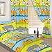 Childrens Junior Cot Bed Colourful Animal Print Complete Bedding Duvet Cover Set with Matching Curtains. Set Includes: Duvet Cover, Pillowcase, Pair Curtains (66" x 54"). Available in 6 Great Fun Kids Designs