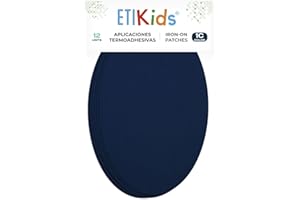 HABERDASHERY ONLINE 12 Rodilleras color Marino Claro termoadhesivas para planchar. Coderas para proteger tu ropa y reparación de pantalones, chaquetas, jerseys, camisas. 16 x 10 cm.