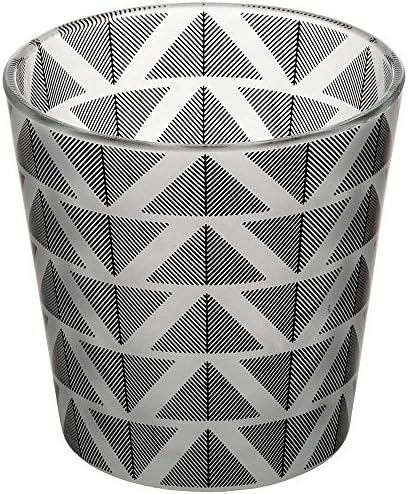 Hill Interior Grey And White Geometric Tealight Candle Holder Home Decor