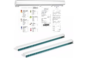 Prmape 2 Piezas Porta Comande Ristorante 40cm, Barra Porta Comandas Adhesivo, Soporte Comanderas Restaurante, Barra para Sujeción De Notas Aluminio para Restaurant Cafes Pubs Bars