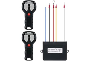 AFNCX Kit Telecomando per Verricello Wireless 12V 24V Impermeabile per Camion Jeep ATV SUV Controller Interruttore per Telecomando a Distanza Fino a 262ft Telecomando Wireless per Verricello Elettrico