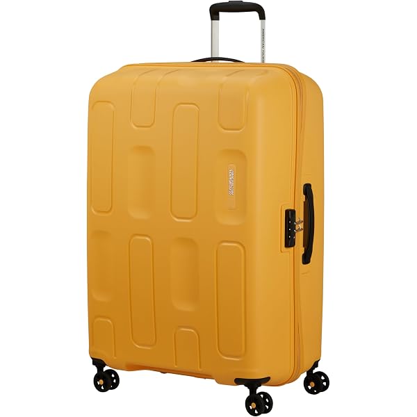 American Tourister Soundbox Trolley 80/30 L | Valigia Cabina Con TSA, Giallo Oro | Leggera E Spaziosa Per Viaggiare