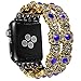 Produktbild Fastgo Armbänder für Apple Watch 38MM, Vintage Künstliche Crystal Stone Strap Ersatz iWatch Strap für Apple Watch Serie 2 Series 1 Edition (Blau - 38mm)