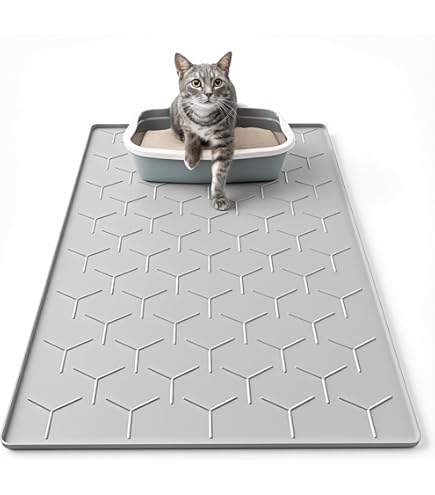 RIIJK Kattenbak-mat, 75 x 58 cm, XXL mat-kattentoilet, perfecte kattenbakmat voor een