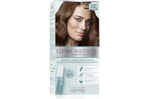 CLEARÉ INSTITUTE Colour Clinuance, Coloración Capilar Permanente Sin Amoniaco, Tinte de Pelo 100% Cobertura de Canas, Con Sérum Capilar, Apto Método Curly, 5.34 Castaño Claro Luminoso, 170 ml