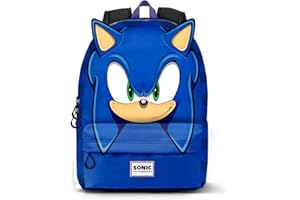 Sonic The Hedgehog - SEGA Sega-Sonic Sight-Mochila Pequeña HS Heady Fan, Azul, 23 x 34 cm, Capacidad 10 L