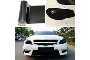 TOTMOX Película de Luz para Automóvil, para Faros Delanteros de Automóviles, Luz Antiniebla, Luz Trasera, 40x120cm, Películas de Vinilo Tintadas Cubierta Película Protectora (Negro Oscuro)