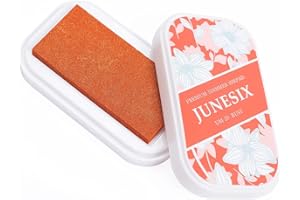 FATIYA Metallic-Pigment-Tintenkissen, waschbare Finger-Tintenkissen, schimmernde Scrapbook-Tintenkissen für Gummistempel, Kartenherstellung, Papier, Holz, Stoff, 9,4x5,3cm (Kupfer)