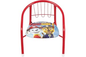 ARDITEX Silla Infantil Patrulla Canina, Silla Metal 35,5 x 30 x 33,5 cm Roja