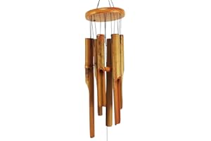 MUMTOP Bamboo Wind Chimes - Outdoor Wooden Wind Chimes for Garden, Patio, Home or Outdoor Decor…