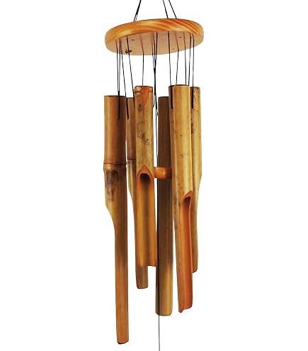 Carillon En Bambou Ciffre 120cm - Feng Shui, Déco Extérieur/Intérieur - Son Naturel Apaisant
