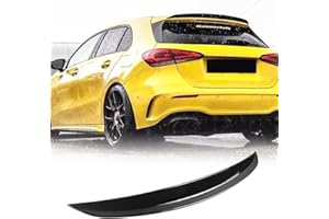 TGFOF Alerón trasero maletero para Mercedes-Benz Clase A W177 A180 A200 A35 A45 AMG A180 A160 A220 A250 2019-2021 ABS Material Negro brillante Tapa trasera del coche Highkick Spoiler Wing Lip