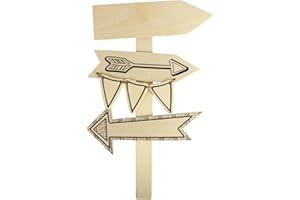 MEGACREA DIY Panneau en bois pour indiquer des directions 32 x