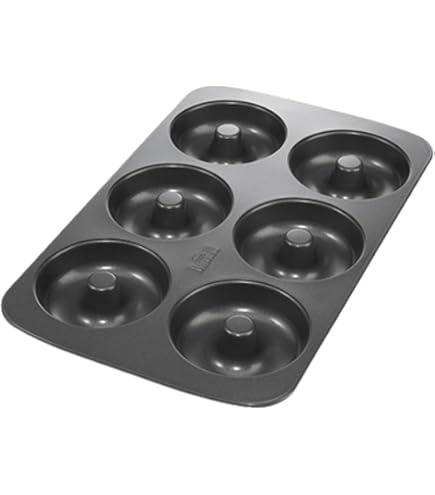 Ibili Donut-Backform Aus Stahl – 6 Mulden, Je 8 Cm, Mit Antihaftbeschichtung, Perfekt Für Leckere Donuts