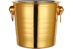 Nagoyuki 1 STÜCK 3L Edelstahl EisküBel Dicker Kopf EisküBel EIS KüBel (Gold)