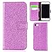 Price comparison product image iPhone 5S Leather Case,iPhone SE Flip Wallet Case,Case for iPhone 5S/SE/5,Cool 3D Funny Cute Bling Glitter Diamond Pattern Leather Wallet Case Cover Pouch [Magnetic Closure] with Card Slots for Apple iPhone 5S/SE/5,Kickstand,Credit Card Holder,Book Style Flip Wallet