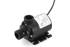 QWORK® Pompe a Eau 12v 800l/h 5m, Pompe à Eau Submersible sans Balai, pour la Circulation de l'eau de la Piscine de Fontaine Solaire d'aquarium d'étang de Bassin