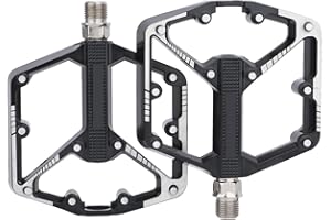 MEXITAL Pedales de Bicicleta de Aluminio con rodamientos industriales sellados, Pedales Antideslizantes 9/16 para Bicicleta eléctrica, Bicicleta de montaña