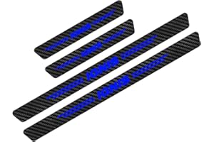 WYXAXNM 4 Stück Auto Kohlefaser Einstiegsleisten TüRschweller Aufkleber, für Suz-uki Ignis AntiKratz Schutzleisten Kick Plates Schutz, Abnutzungs Türschwellen Abdeckung Protector Tuning Styling Zubehör