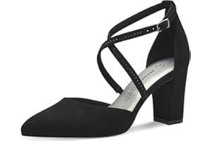MARCO TOZZI Damen Pumps mit Riemen mit Glitzerdetails Vegan
