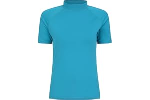Mountain Warehouse Short Sleeves Womens UV Rash Vest - UPF50+ Sun Protection Ladies Rash Guard, Quick Dry, Flat Seams Top - for Summer Swimming, Beach & Under a Wetsuit