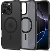 Spigen iPhone 16 Pro ile Uyumlu MagSafe Kılıf Ultra Hybrid Mag Fit Frost Sararmaya Dayanıklı Mat Siyah Şeffaf Kapak - ACS0813