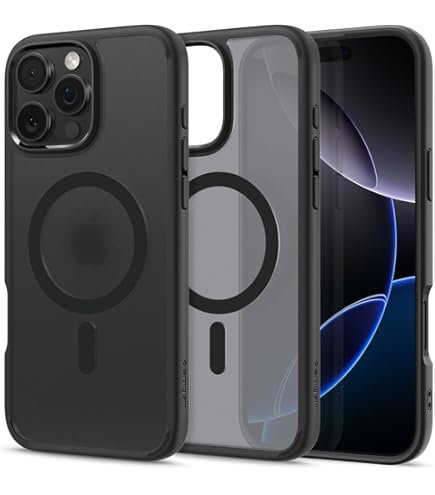 TAURI Voor iPhone 16 Pro Case 6.3 met Screen Protector, Compatibel met MagSafe, Militaire-Kwaliteit, [Niet-Vergelende] Magnetische Cover Hoesje - Mattezwart