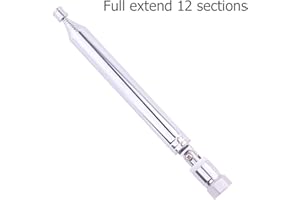 DHCHAPU Antena telescópica Dab FM Radio AV Receptor FM 75 Unbal F Conector para Pure Revo Roberts Ruark Audio View Quest Tivoli Audio Sony Yamaha DENON TEAC Pioneer Panasonic ONKYO MARANTZ SANSUI