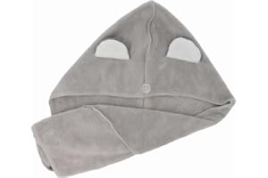 PARSA BEAUTY Nature Kids turbante asciugacapelli – Telo per capelli in microfibra OEKO-TEX con orecchie di koala – Asciugatura veloce e delicata per i capelli – Accessori capelli bambina