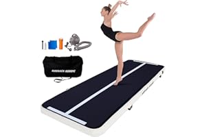 ‎AIRTRACK NORDIC AirTrack Nordic Home Special Edition Air Track Matte 3m/4m/5m/6m/7m/8m mit Luftpumpe, Turnmatte Aufblasbar für Gymnastik, Yoga, Langlebig & Einfach zu Transportiere Air Tracking Gymnastikmatte Zuhause