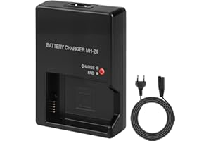 LUMITREX MH-24 Chargeur Batterie pour Nikon EN-EL14 et EN-EL14A D3100 D3200 D3300 D3400 D3500 D5100 D5200 D5300 D5500 D5600 P7000 P7100 P7700 Chargeur Accumulateur pour Appareil Photo avec Câble Alimentation